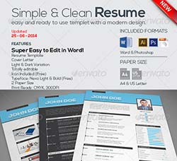 简洁清爽的个人简历模板：Simple and Clean Resume CV